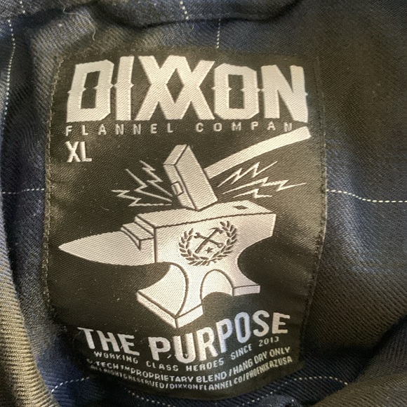 DIXXON Blue and Black Plaid Casual Button Down Shirt - Picture 4 of 10